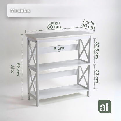 Credenza Recibidor Moderna - Mesa para Recibidor Entrada con 3 Repisas de Madera