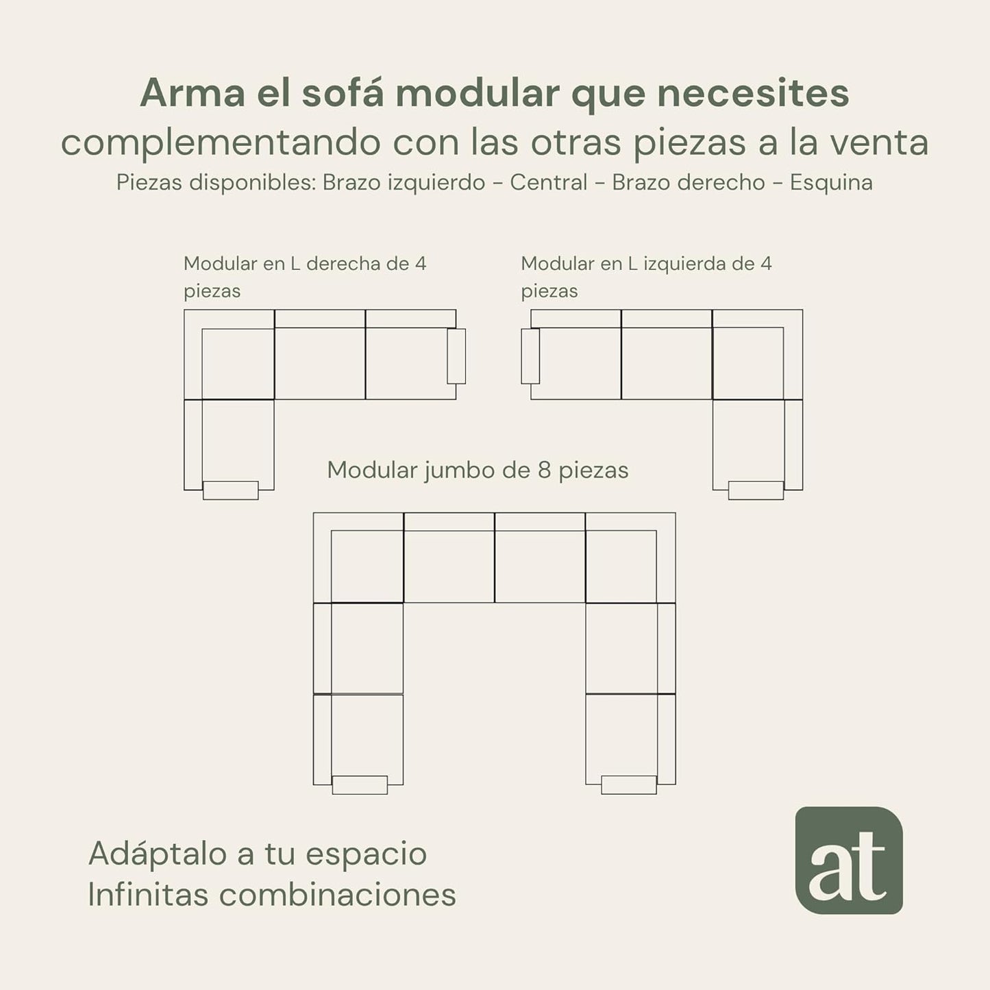 Sofa para Sala Modular - Sofá En Caja Comprimido, Asiento Esquina