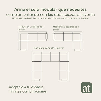 Sofa para Sala Modular - Sofá En Caja Comprimido, Asiento Esquina