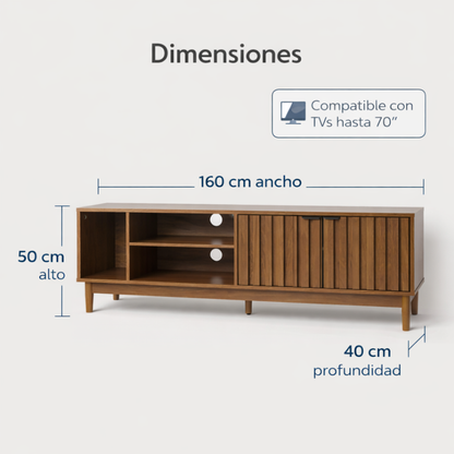 Mueble para TV Sala Minimalista Mesa para televisión (roble café)