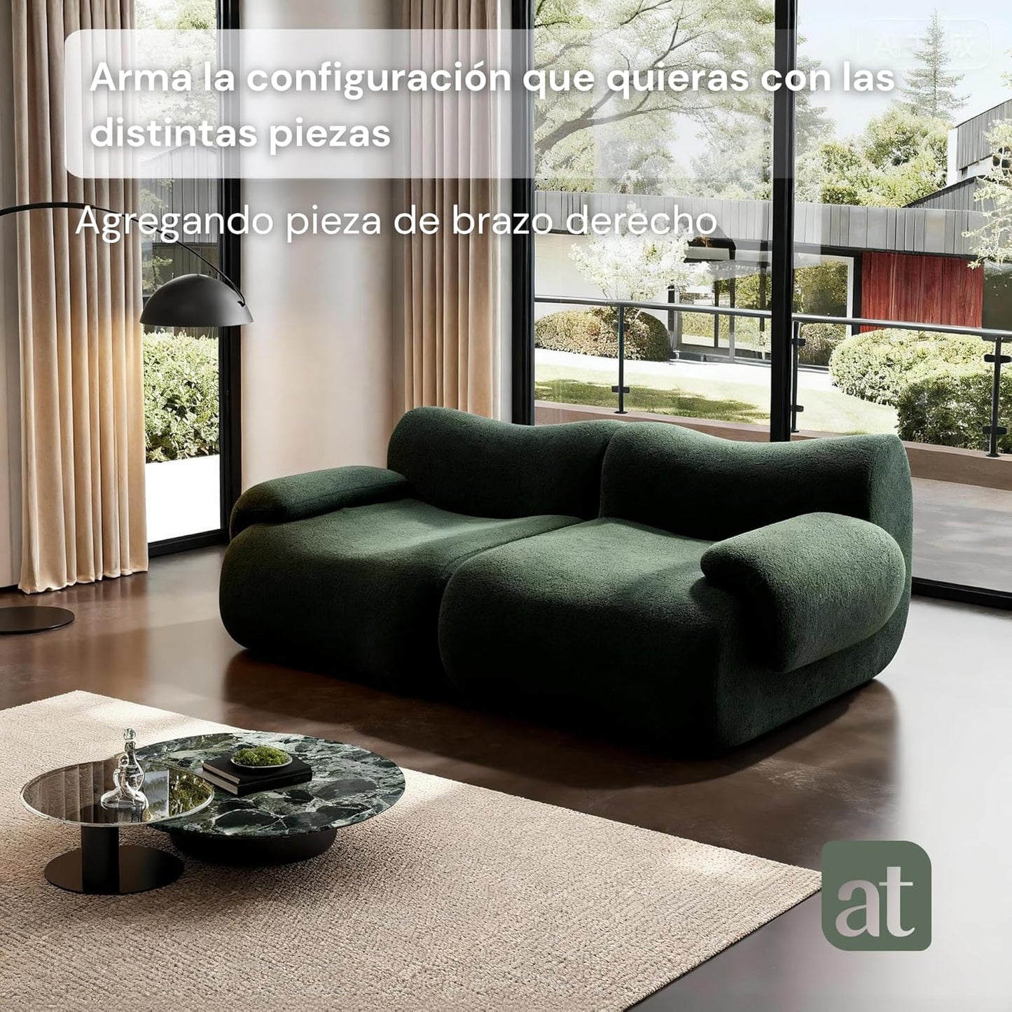 Sofa para Sala Modular - Sofá En Caja Comprimido, Asiento Izquierdo