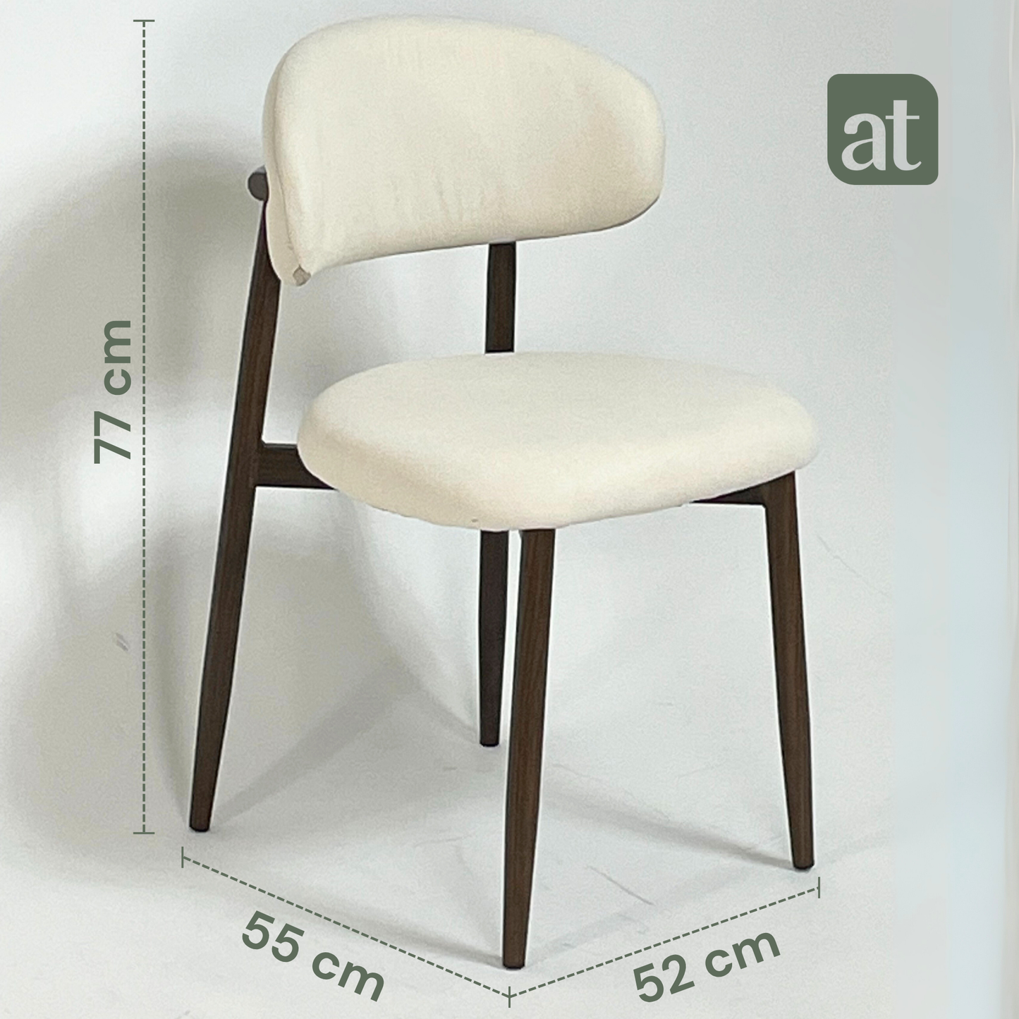 Set de 2 sillas con color crema
