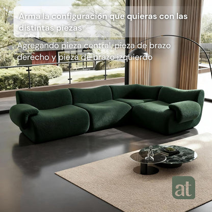 Sofa para Sala Modular - Sofá En Caja Comprimido, Asiento Esquina