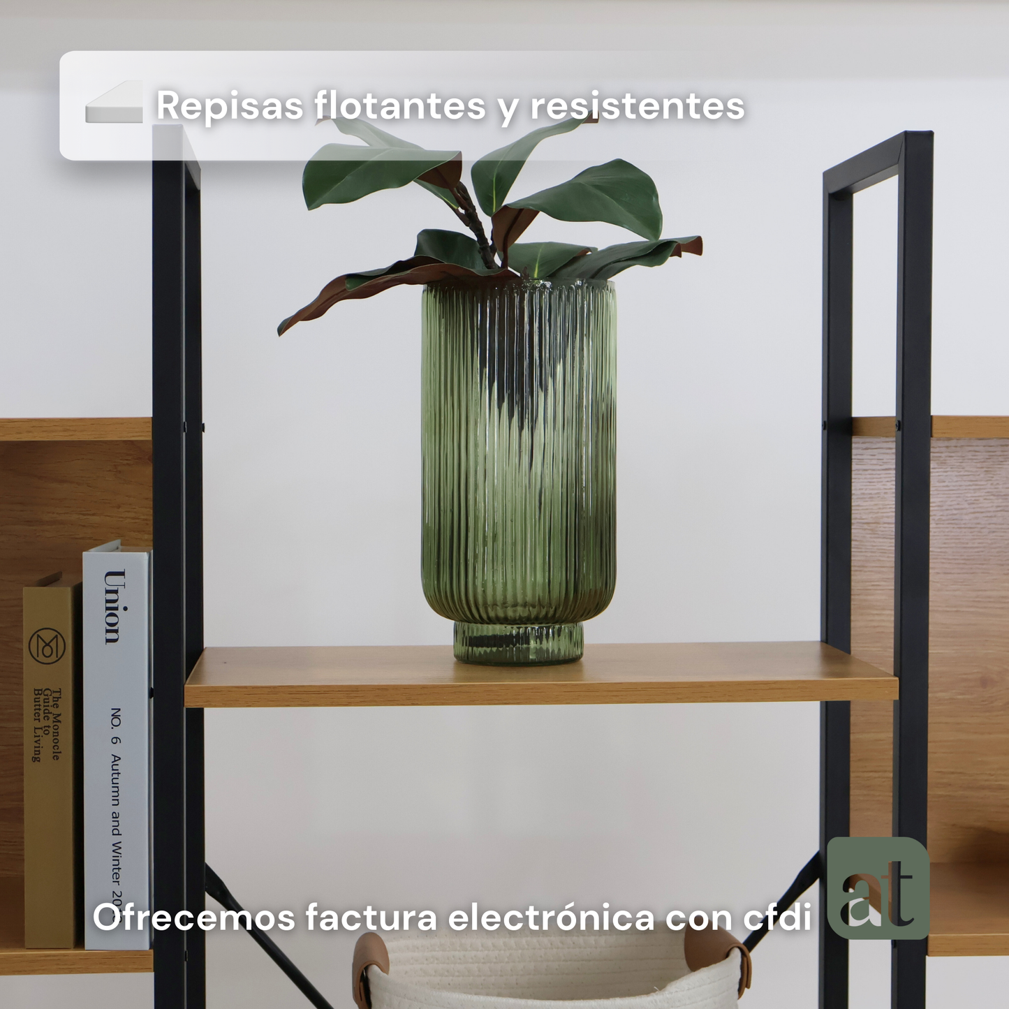 Librero grande con 3 secciones y 14 nichos de madera madera haya