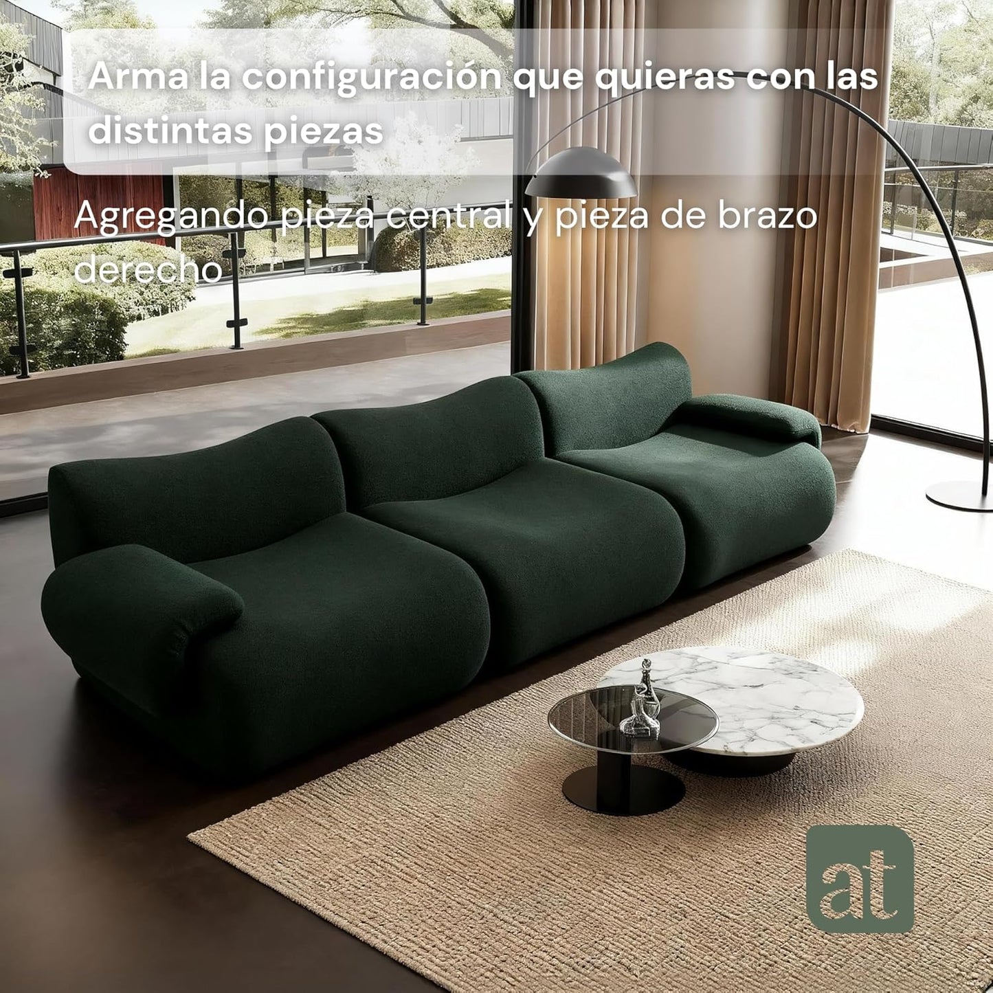 Sofa para Sala Modular - Sofá En Caja Comprimido, Asiento Izquierdo