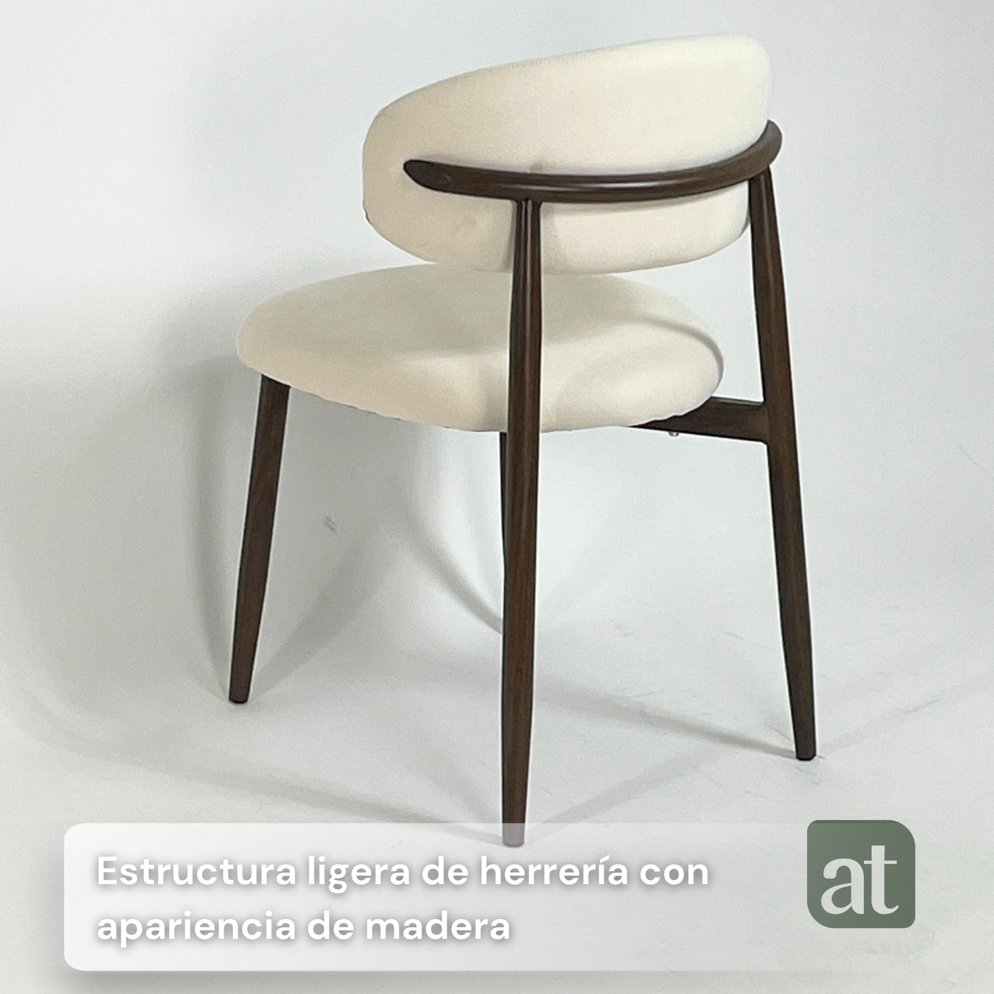 Set de 2 sillas con color crema
