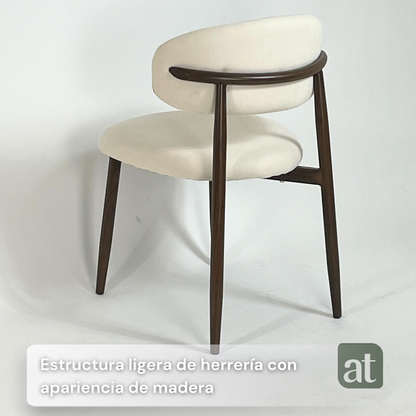 Set de 2 sillas con color crema