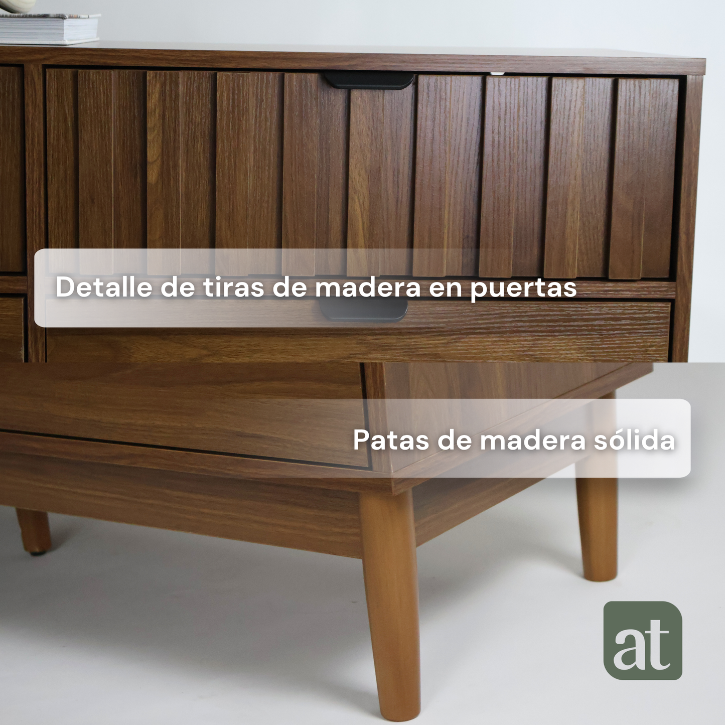 Cómoda/Cajonera color nogal con 6 cajones