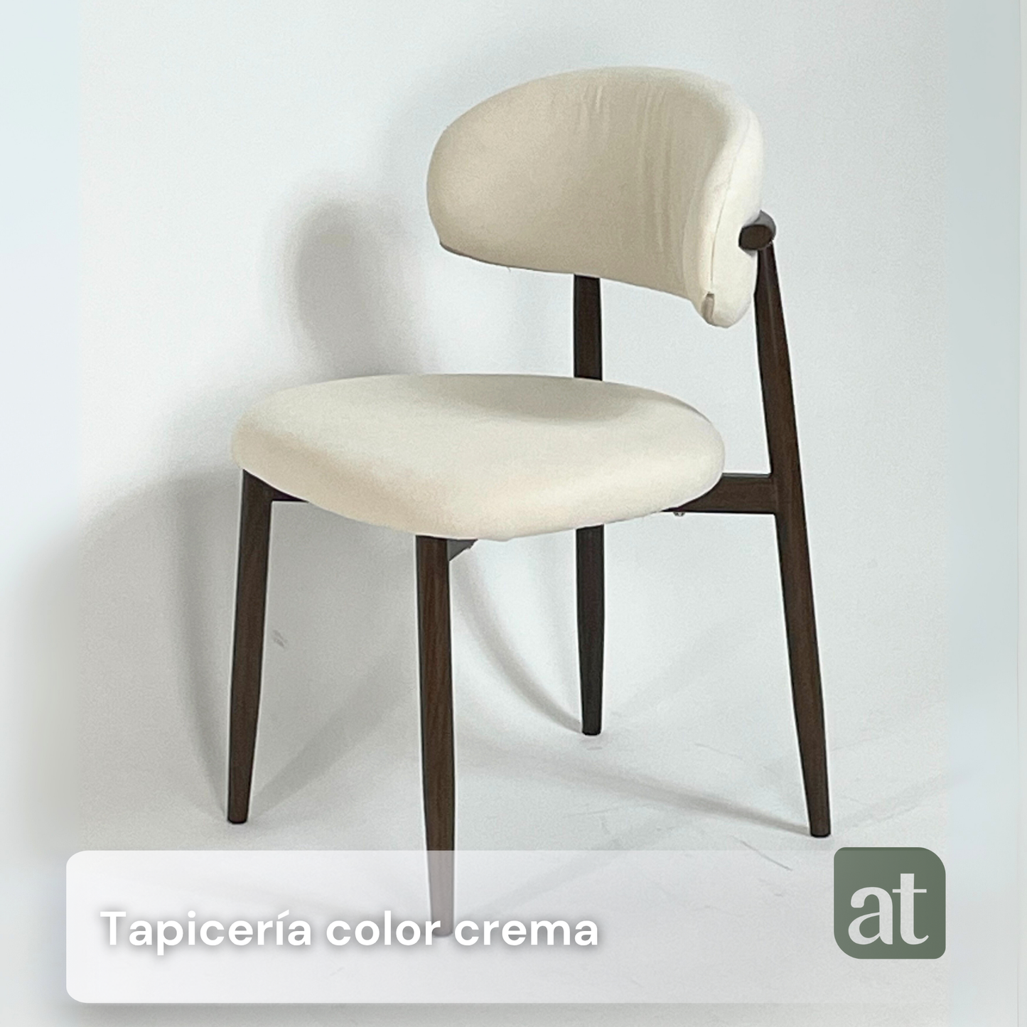 Set de 2 sillas con color crema