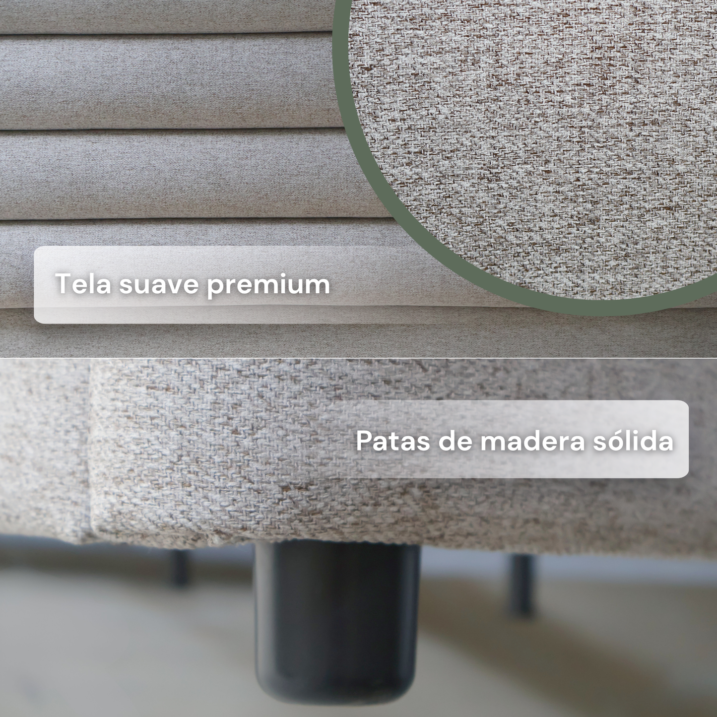 Base Cama con Cabecera Recamara Fácil Armado