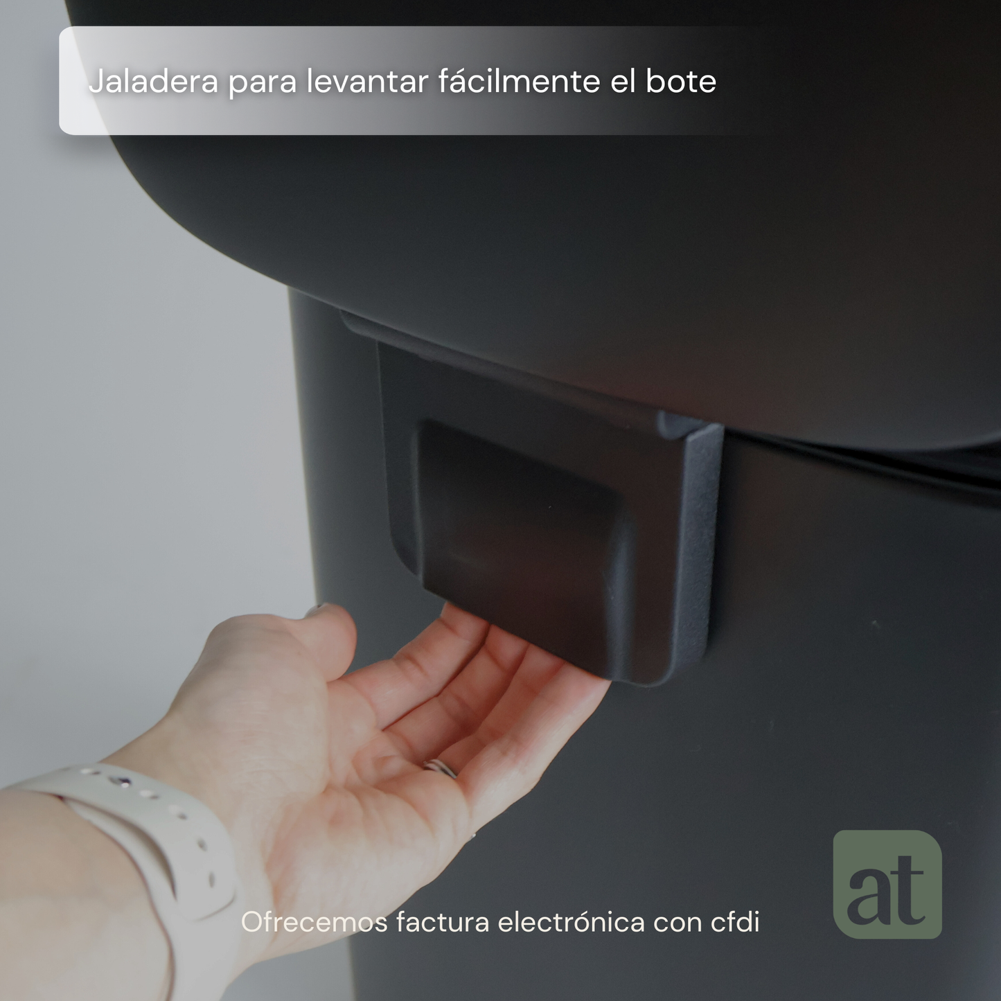 Bote de basura de acero inoxidable negro 5 y 12 Litros con pedal y tapa