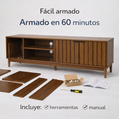 Mueble para TV Sala Minimalista Mesa para televisión (roble café)