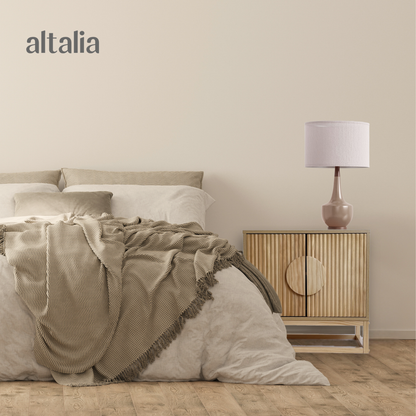 Buró para Recámara de Madera Minimalista Moderno (Natural) con 2 puertas