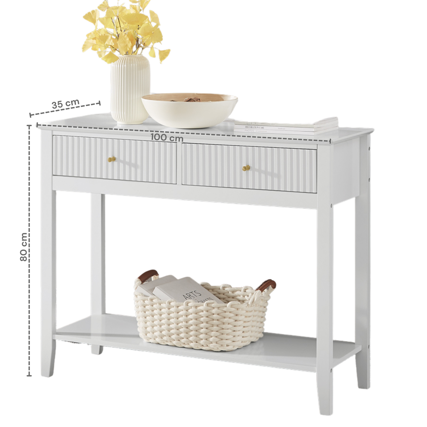 Credenza Recibidor de entrada Consola de Entrada (Blanco)