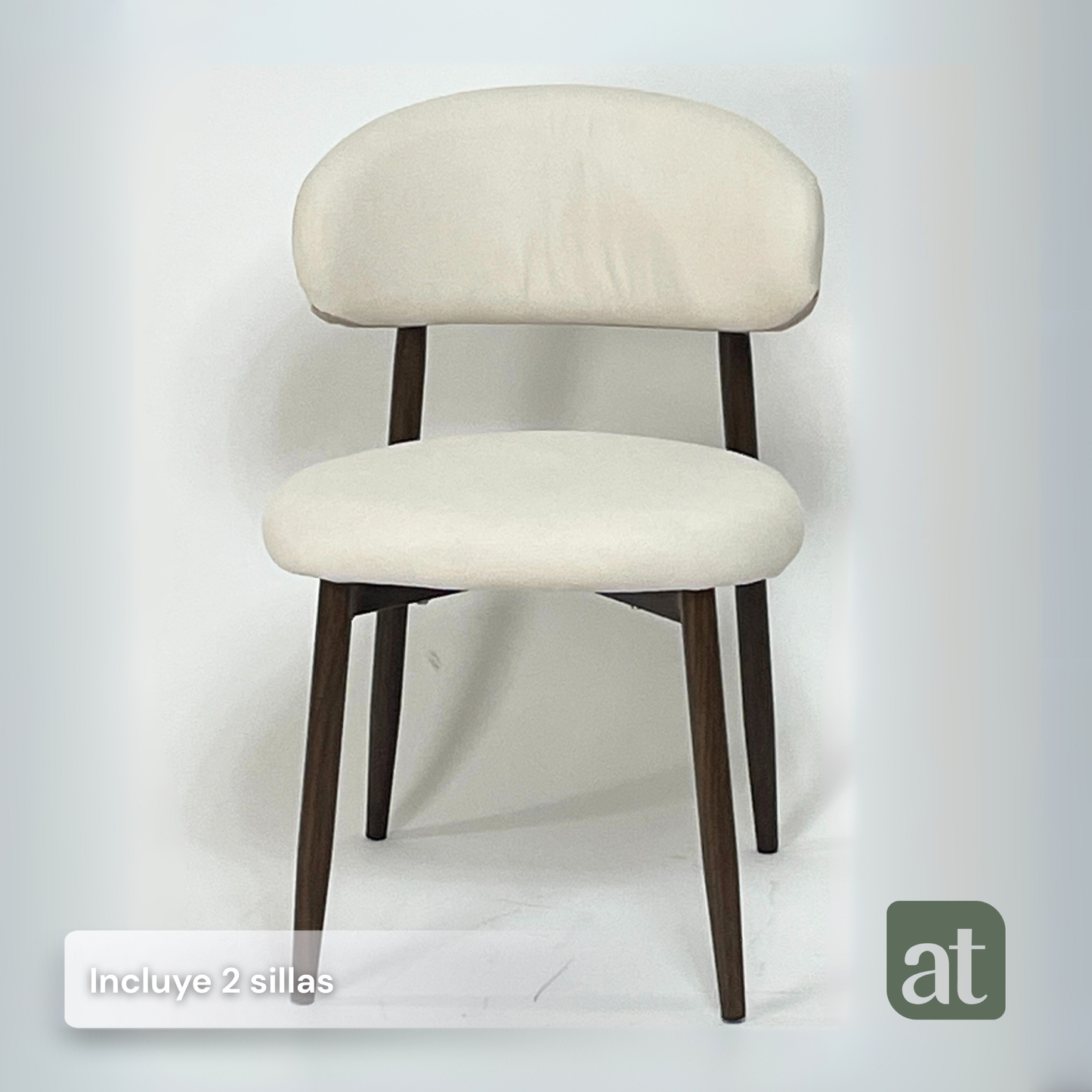 Set de 2 sillas con color crema