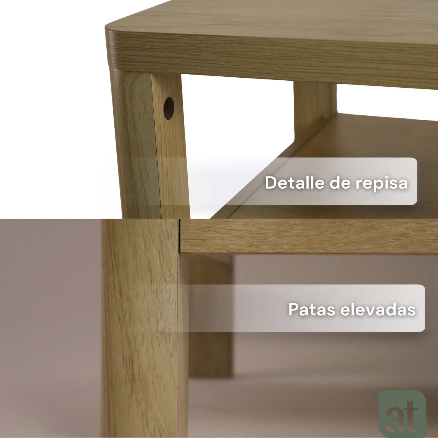 ALTALIA DECO HOME Credenza Bufetera de Madera MDF - Mueble Bufetero Moderno para Comedor/Sala TV - 2 Puertas, Repisa Interior - Credenza Muebles para Recámara - 80x40x80 cm