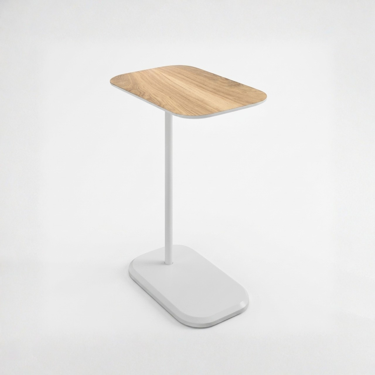 Mesa Auxiliar Minimalista para Sala  Cama sofá - Mesa Lateral blanco-café