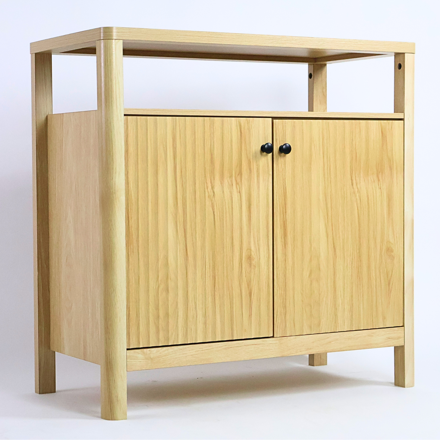 ALTALIA DECO HOME Credenza Bufetera de Madera MDF - Mueble Bufetero Moderno para Comedor/Sala TV - 2 Puertas, Repisa Interior - Credenza Muebles para Recámara - 80x40x80 cm