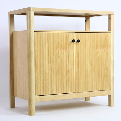ALTALIA DECO HOME Credenza Bufetera de Madera MDF - Mueble Bufetero Moderno para Comedor/Sala TV - 2 Puertas, Repisa Interior - Credenza Muebles para Recámara - 80x40x80 cm