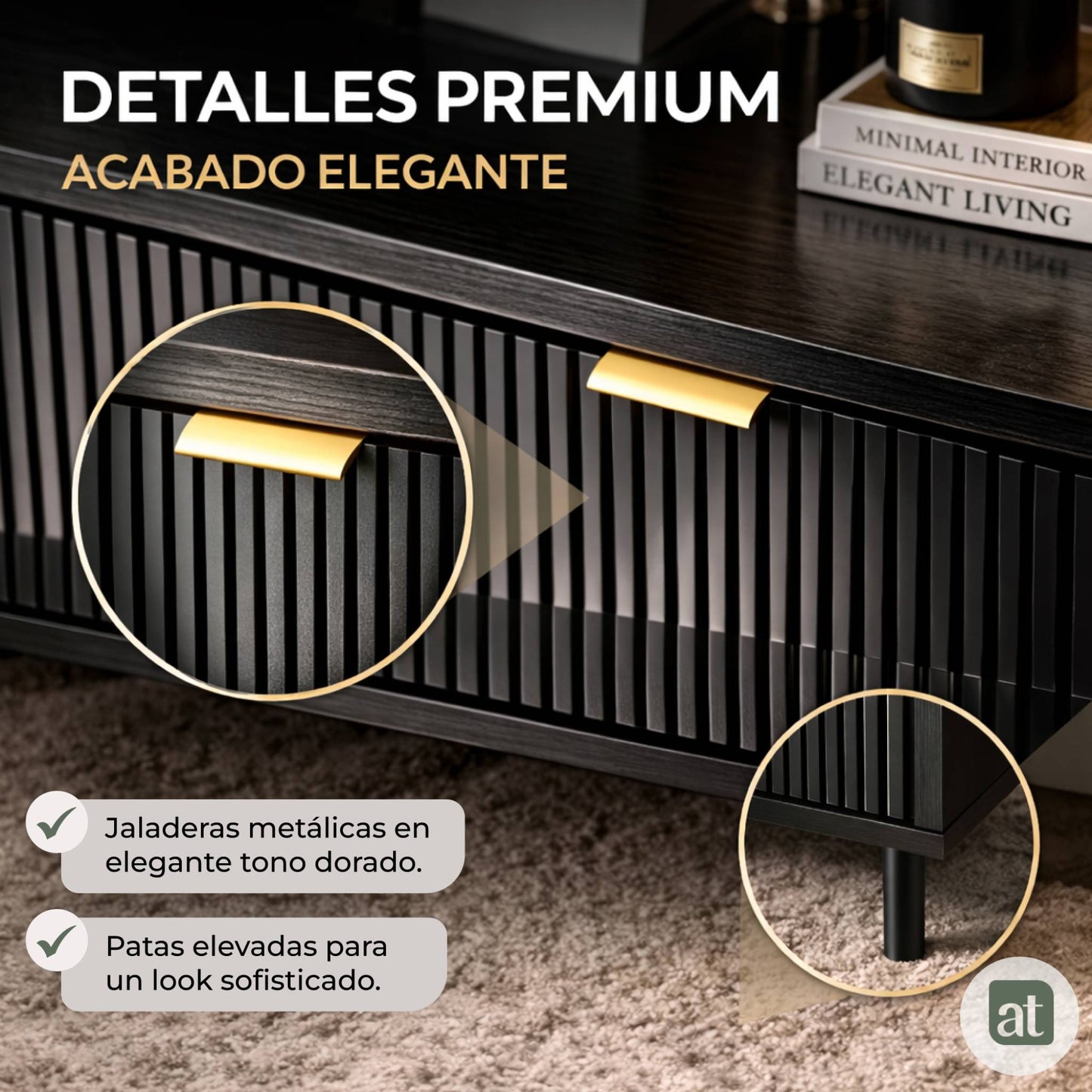 Cajonera para recámara - Cómoda con 6 Cajones - 120x40x78cm -  MDF
