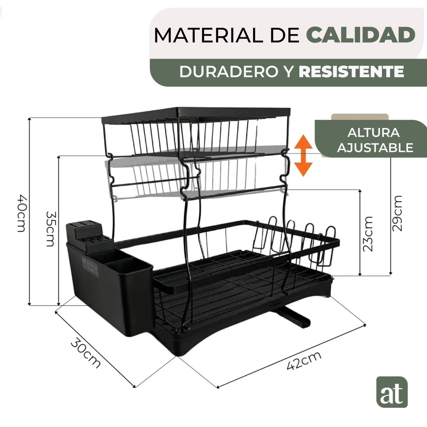 Escurridor de trastes Escurridor de Platos Dish Rack 2 Niveles