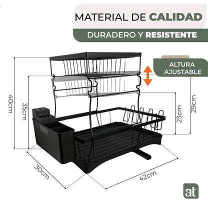 Escurridor de trastes Escurridor de Platos Dish Rack 2 Niveles