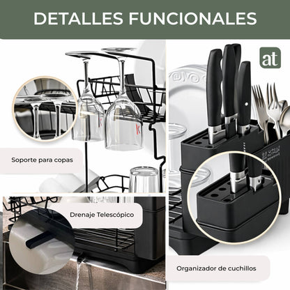 Escurridor de trastes Escurridor de Platos Dish Rack 2 Niveles