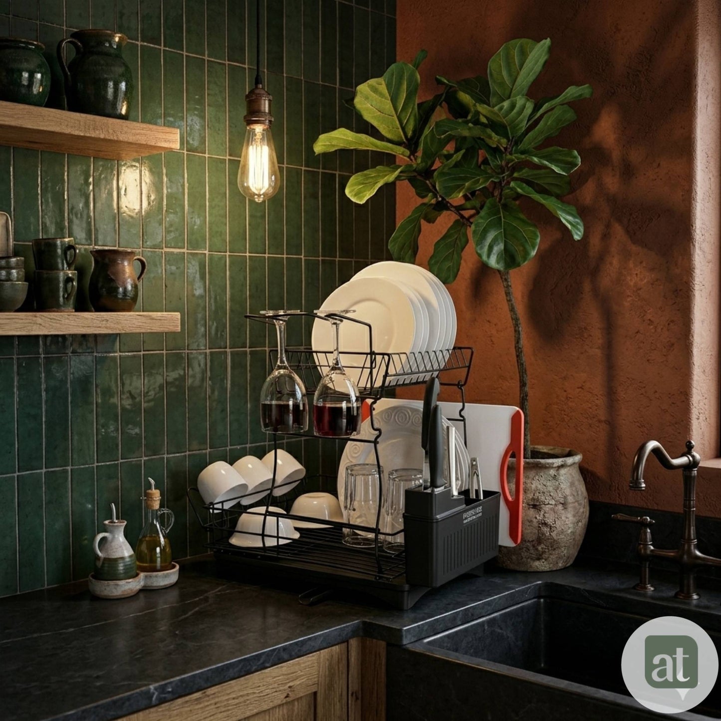 Escurridor de trastes Escurridor de Platos Dish Rack 2 Niveles