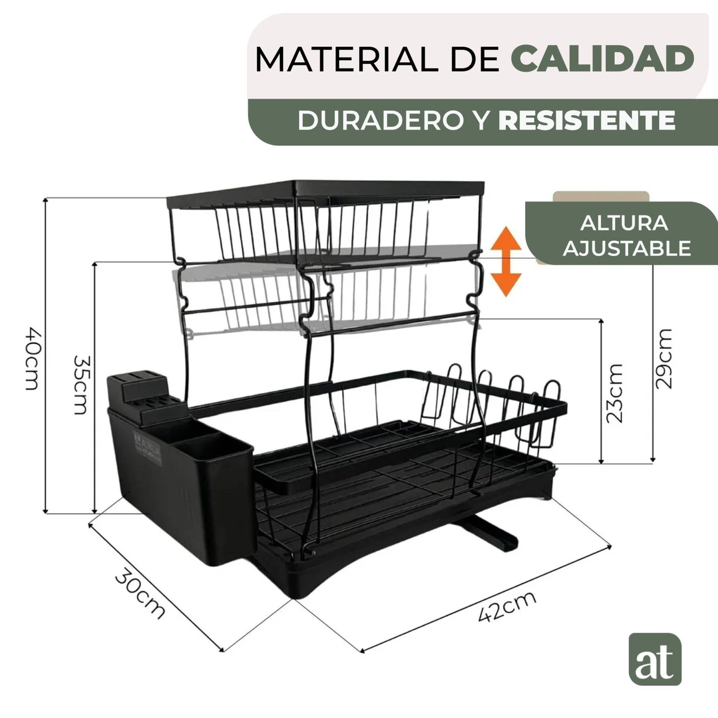Escurridor de trastes Escurridor de Platos Dish Rack 2 Niveles