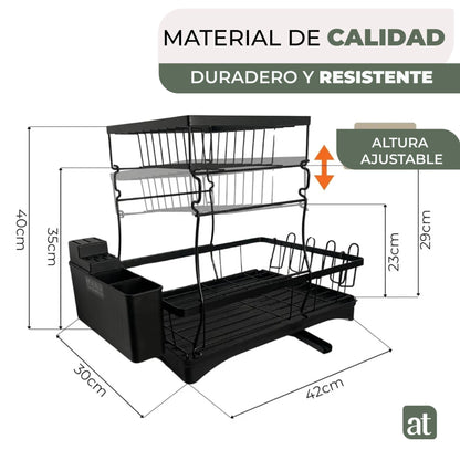 Escurridor de trastes Escurridor de Platos Dish Rack 2 Niveles