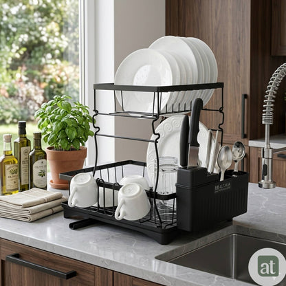 Escurridor de trastes Escurridor de Platos Dish Rack 2 Niveles