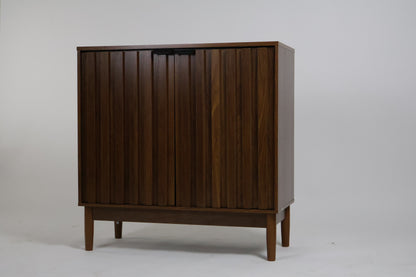 Credenza Bufetera Mueble 2 Puertas para Sala Comedor Alacena pequeña Coffee Bar Station Recibidor (Nogal)