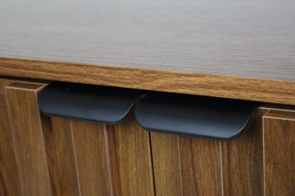 Credenza Bufetera Mueble 2 Puertas para Sala Comedor Alacena pequeña Coffee Bar Station Recibidor (Nogal)