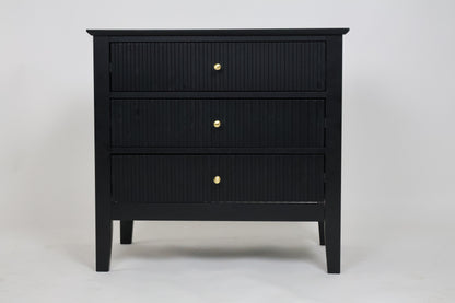 Buró para Recámara Minimalista - Buros Muebles para recamara Anchos, cajonera Mediana de Madera MDF con 3 Cajones - Mesa Auxiliar - 65x40x61.5 cm - Mesa de Noche Ancha