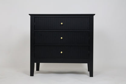Buró para Recámara Minimalista - Buros Muebles para recamara Anchos, cajonera Mediana de Madera MDF con 3 Cajones - Mesa Auxiliar - 65x40x61.5 cm - Mesa de Noche Ancha