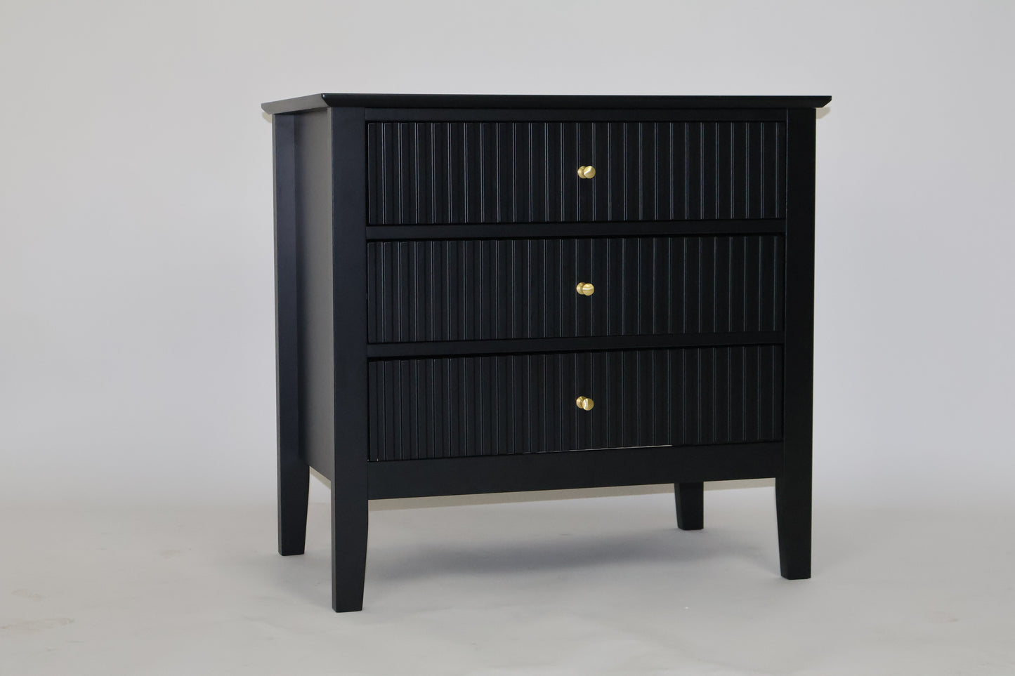 Buró para Recámara Minimalista - Buros Muebles para recamara Anchos, cajonera Mediana de Madera MDF con 3 Cajones - Mesa Auxiliar - 65x40x61.5 cm - Mesa de Noche Ancha