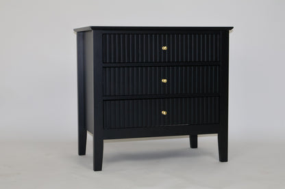 Buró para Recámara Minimalista - Buros Muebles para recamara Anchos, cajonera Mediana de Madera MDF con 3 Cajones - Mesa Auxiliar - 65x40x61.5 cm - Mesa de Noche Ancha