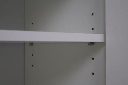 Credenza Bufetera de Madera 88x40x81cm - Trinchador para Comedor con 2 Puertas y Repisas Abiertas - Acabados en Lambrín - Mueble Versátil para Sala, Cocina, Recibidor