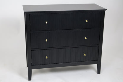 Cajonera para Recamara 90x40x80 cm - Cómoda Cajonera de 3 Cajones Madera de MDF - Muebles Versátiles para Ropa, Comoda Cambiador para Bebe, Mueble TV, Recibidor, Credenza