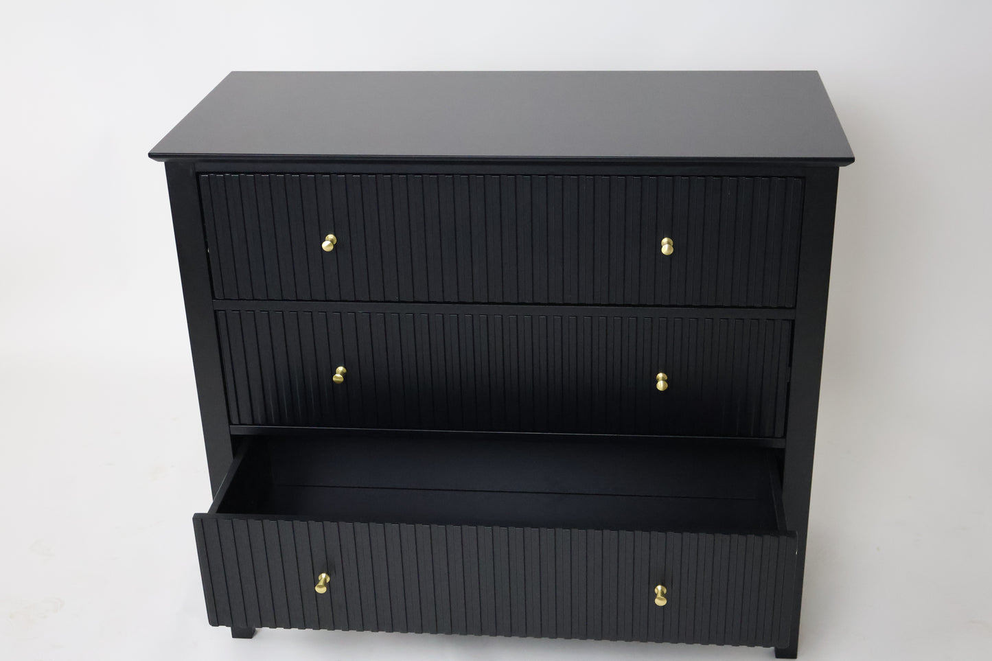 Cajonera para Recamara 90x40x80 cm - Cómoda Cajonera de 3 Cajones Madera de MDF - Muebles Versátiles para Ropa, Comoda Cambiador para Bebe, Mueble TV, Recibidor, Credenza