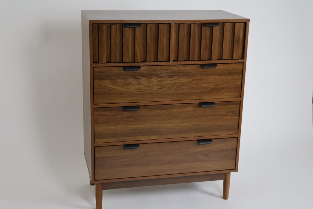 Cajonera Alta Modelo Arno - 80x40x101 cm - Cómoda 5 cajones