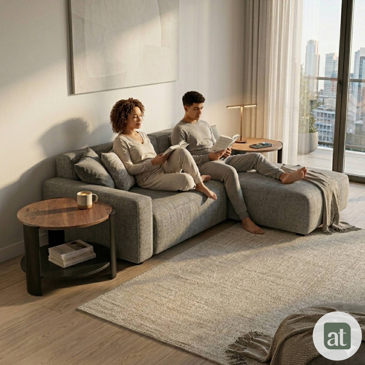Mesa De Centro Redonda para Sala con 2 Repisas Madera de MDF 83 diamX43cm Alto