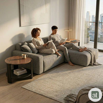 Mesa De Centro Redonda para Sala con 2 Repisas Madera de MDF 83 diamX43cm Alto