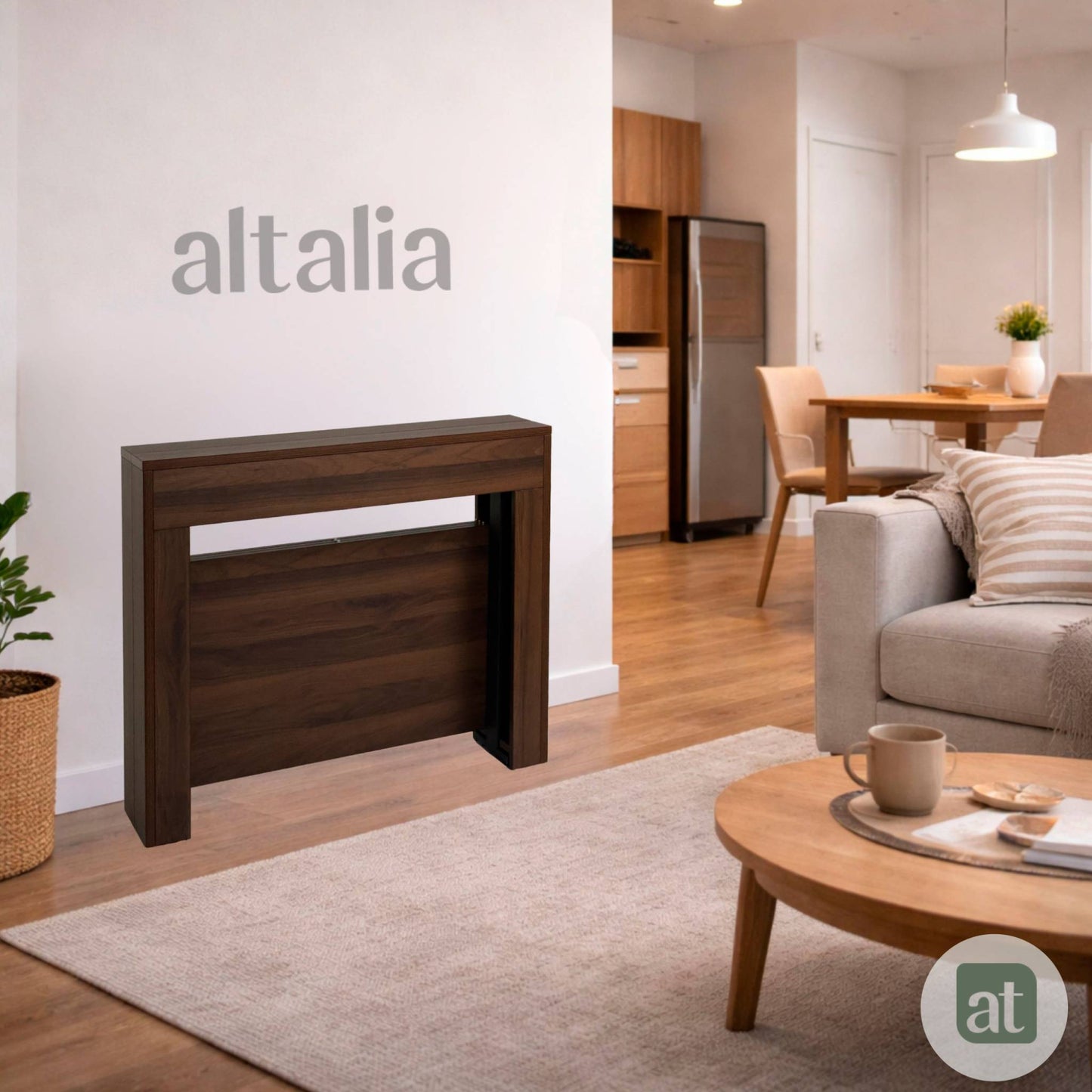 Mesa Transformable De Credenza A Mesa Comedor 4/6/8 Personas