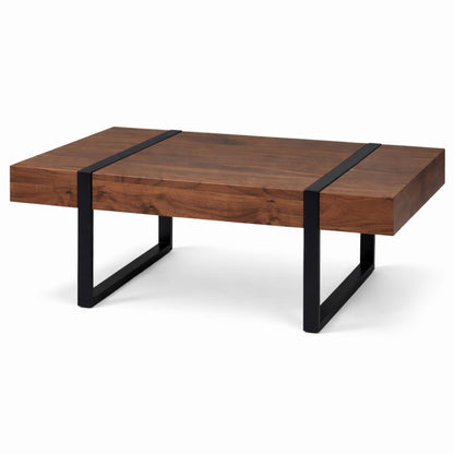 Mesa de Sala de Centro Rectangular 110x60x43 cm Acero y MDF