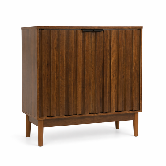 Credenza Bufetera Mueble 2 Puertas para Sala Comedor Alacena pequeña Coffee Bar Station Recibidor (Nogal)