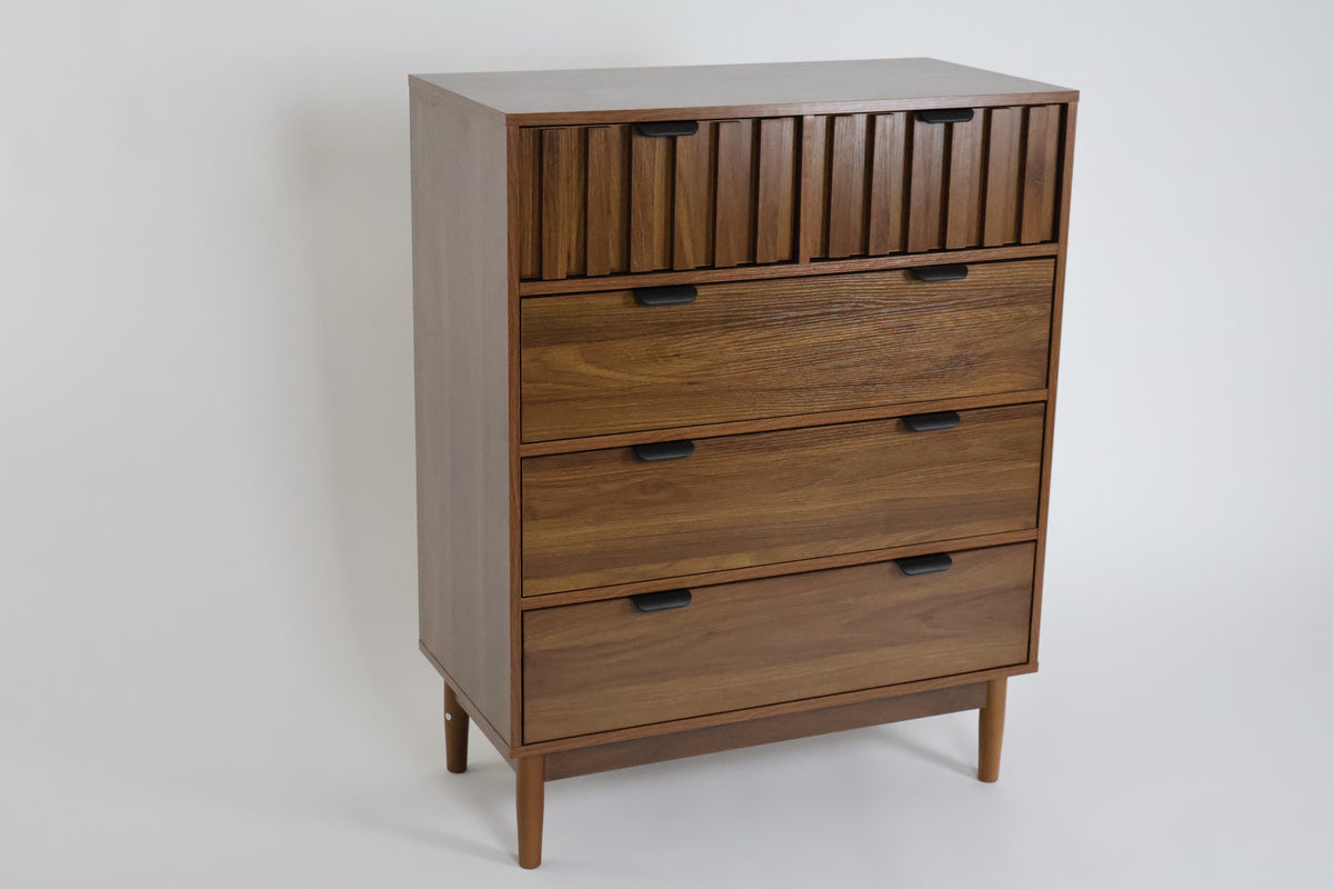 Cajonera Alta Modelo Arno - 80x40x101 cm - Cómoda 5 cajones